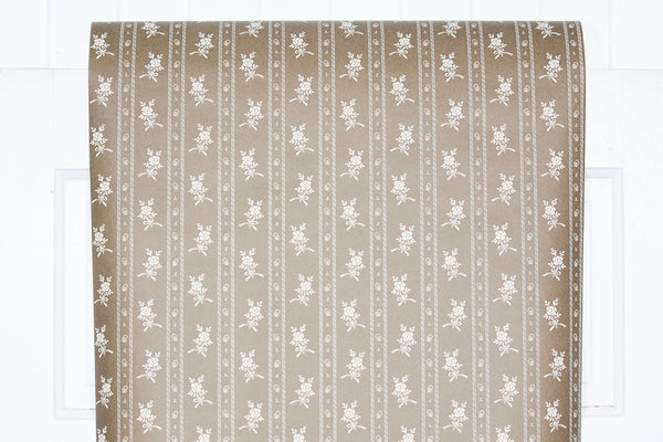 1980s Floral Stripe Vintage Wallpaper – Hannah's Treasures