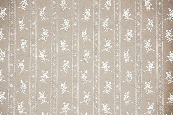 1980s Floral Stripe Vintage Wallpaper – Hannah's Treasures