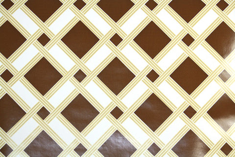 1970s Geometric Mylar Vintage Wallpaper