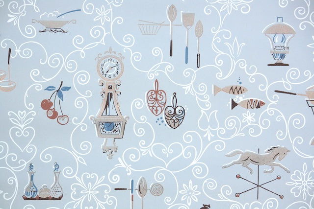 1950s Kitchen Vintage Wallpaper