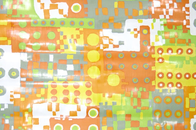 1970s Geometric Vinyl Vintage Wallpaper