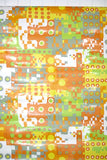 1970s Geometric Vinyl Vintage Wallpaper