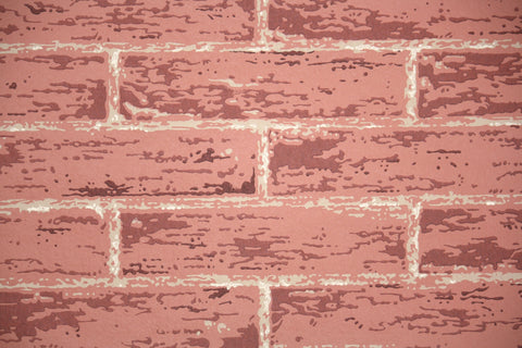 1960s Faux Brick Vintage Wallpaper