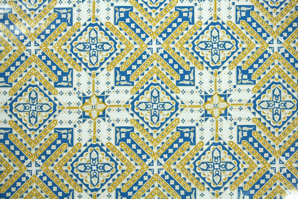 1970s Geometric Vinyl Vintage Wallpaper