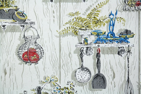 1960s Kitchen Vintage Wallpaper
