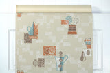 1950s Kitchen Vintage Wallpaper