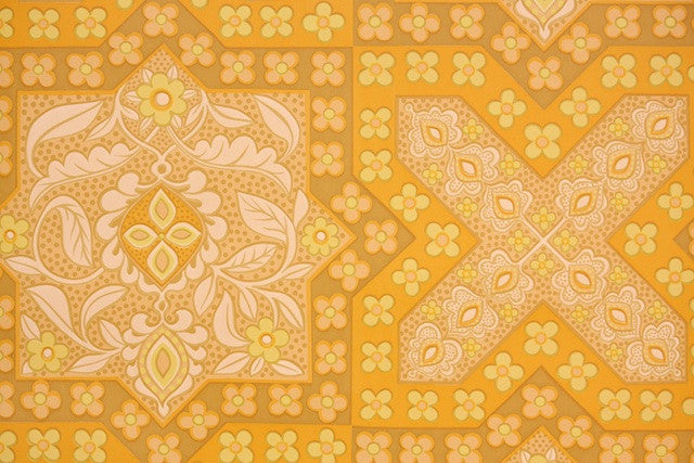 1970s Geometric Vintage Wallpaper