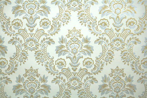 1960s Damask Vintage Wallpaper