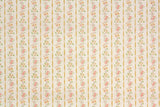 1960s Floral Stripe Vintage Wallpaper