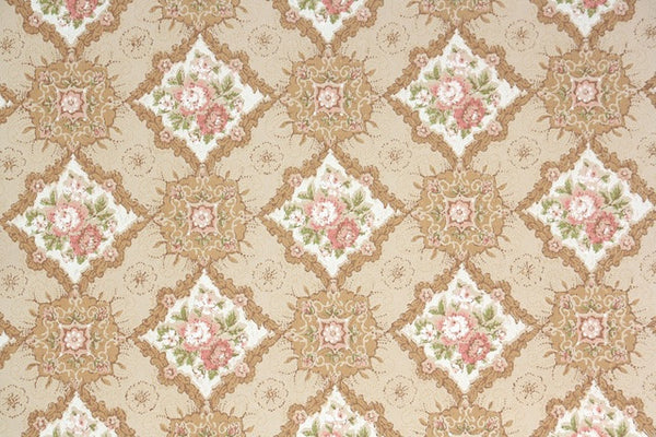 Ethel 花の道 217/400 パステル画 1960s Floral Vintage Wallpaper – Hannah's Treasures Vintage