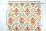 1960s Damask Vintage Wallpaper