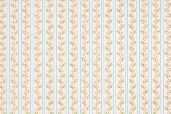 1980s Floral Stripe Vintage Wallpaper – Hannah's Treasures