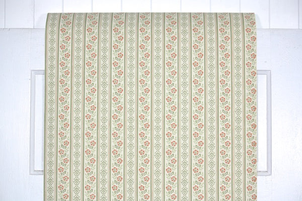 1980s Floral Stripe Vintage Wallpaper – Hannah's Treasures