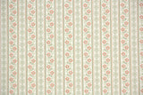 1980s Floral Stripe Vintage Wallpaper