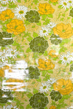 1970s Floral Vinyl Vintage Wallpaper