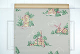 1950s Scenic Vintage Wallpaper