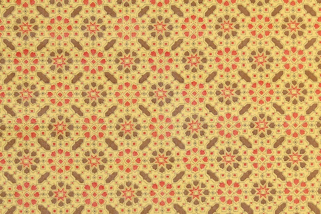 1970s Geometric Vinyl Vintage Wallpaper