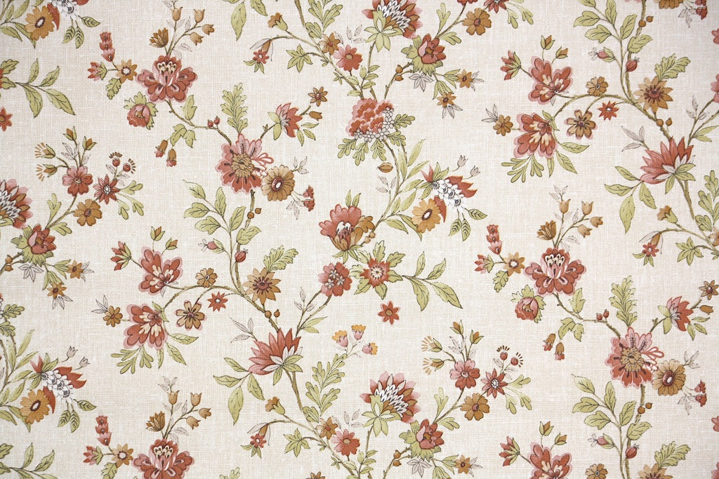 1970s Floral Vintage Wallpaper