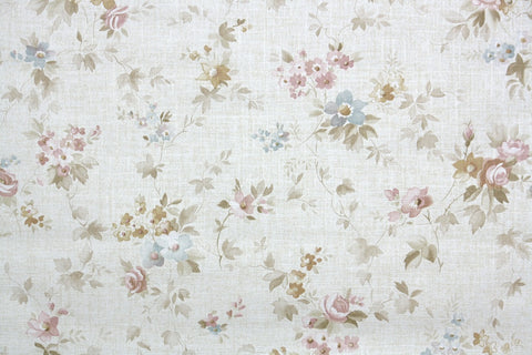 1980s Floral Vintage Wallpaper