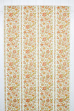 1970s Floral Stripe Vinyl Vintage Wallpaper