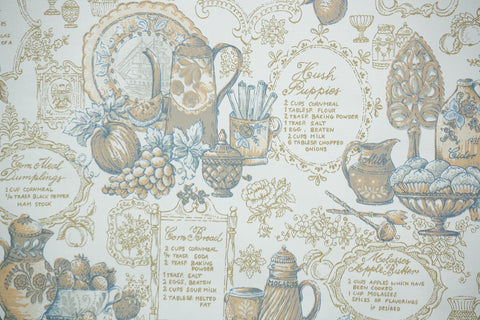 1970s Kitchen Vinyl Vintage Wallpaper