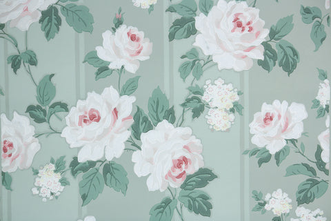 1950s Floral Vintage Wallpaper