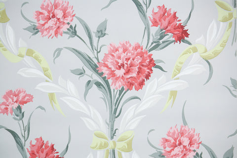 1950s Floral Vintage Wallpaper