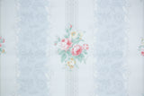 1940s Floral Stripe Vintage Wallpaper