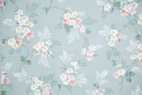 1950s Floral Vintage Wallpaper