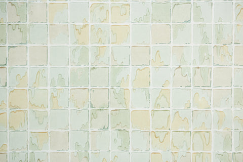 1930s Faux Tile Vintage Wallpaper