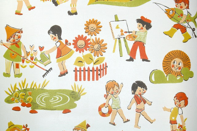 1970s Childrens Vintage Wallpaper