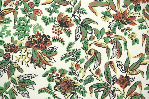 1940s Floral Vintage Wallpaper