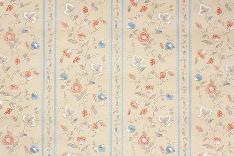 1970s Floral Vintage Wallpaper