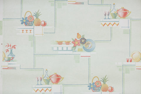 1930s Kitchen Vintage Wallpaper