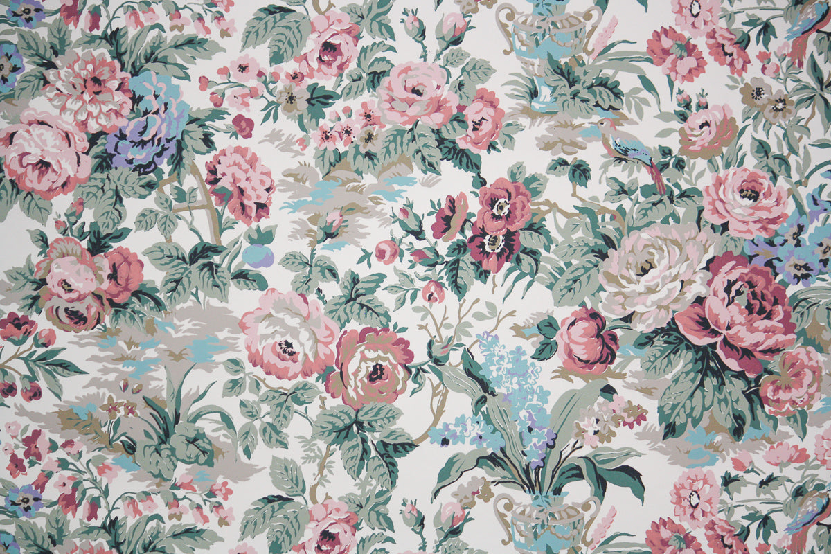 French75Vintage Vintage 80s Floral Tapestry Pattern Windbreaker