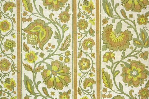 1970s Floral Vintage Wallpaper