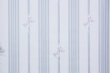 1980s | 1990s Floral Stripe Vintage Wallpaper