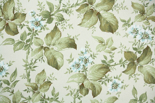 Green Vintage Botanical Foliage Wallpaper for walls  ThinkNoirWallpaper