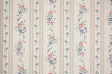 1990s Floral Stripe Vintage Wallpaper