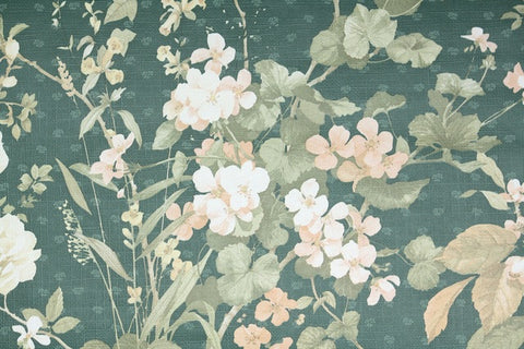 1970s Floral Vintage Wallpaper