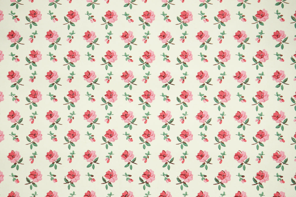 1950s Floral Vintage Wallpaper