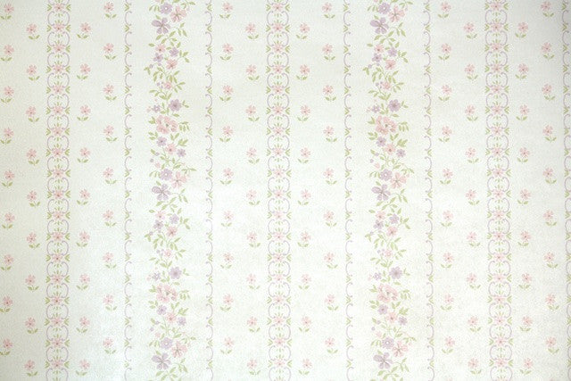 28274509  Drottningholm Periwinkle Floral Stripe Wallpaper  by Wall  Vision