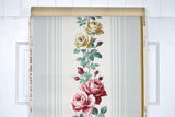 1940s Floral Stripe Vintage Wallpaper