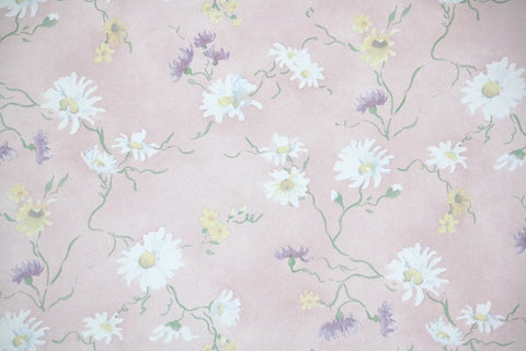 1980s Floral Vintage Wallpaper